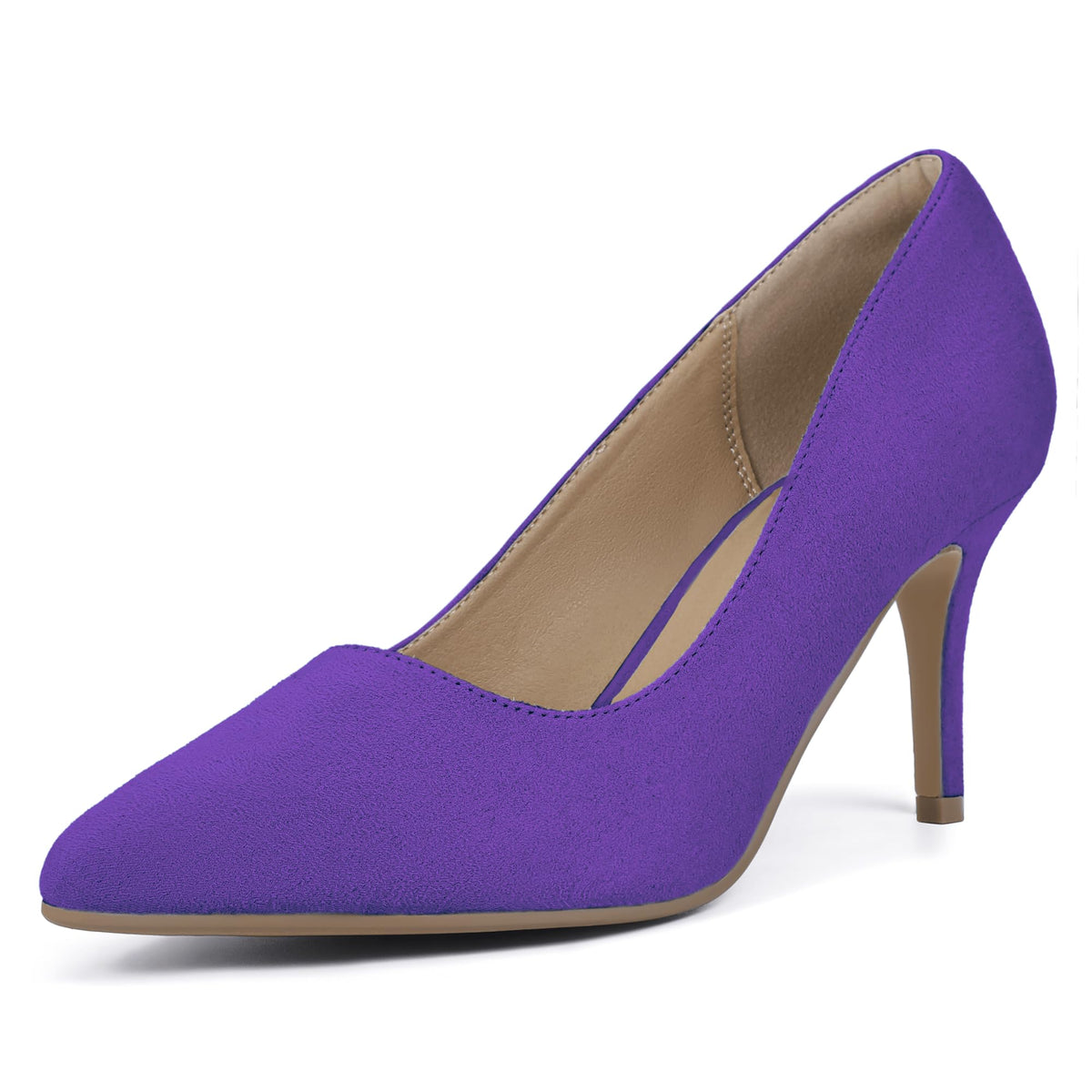 IDIFU High Closed Toe Heels Women's Pumps Pointed Stiletto Dress Shoes