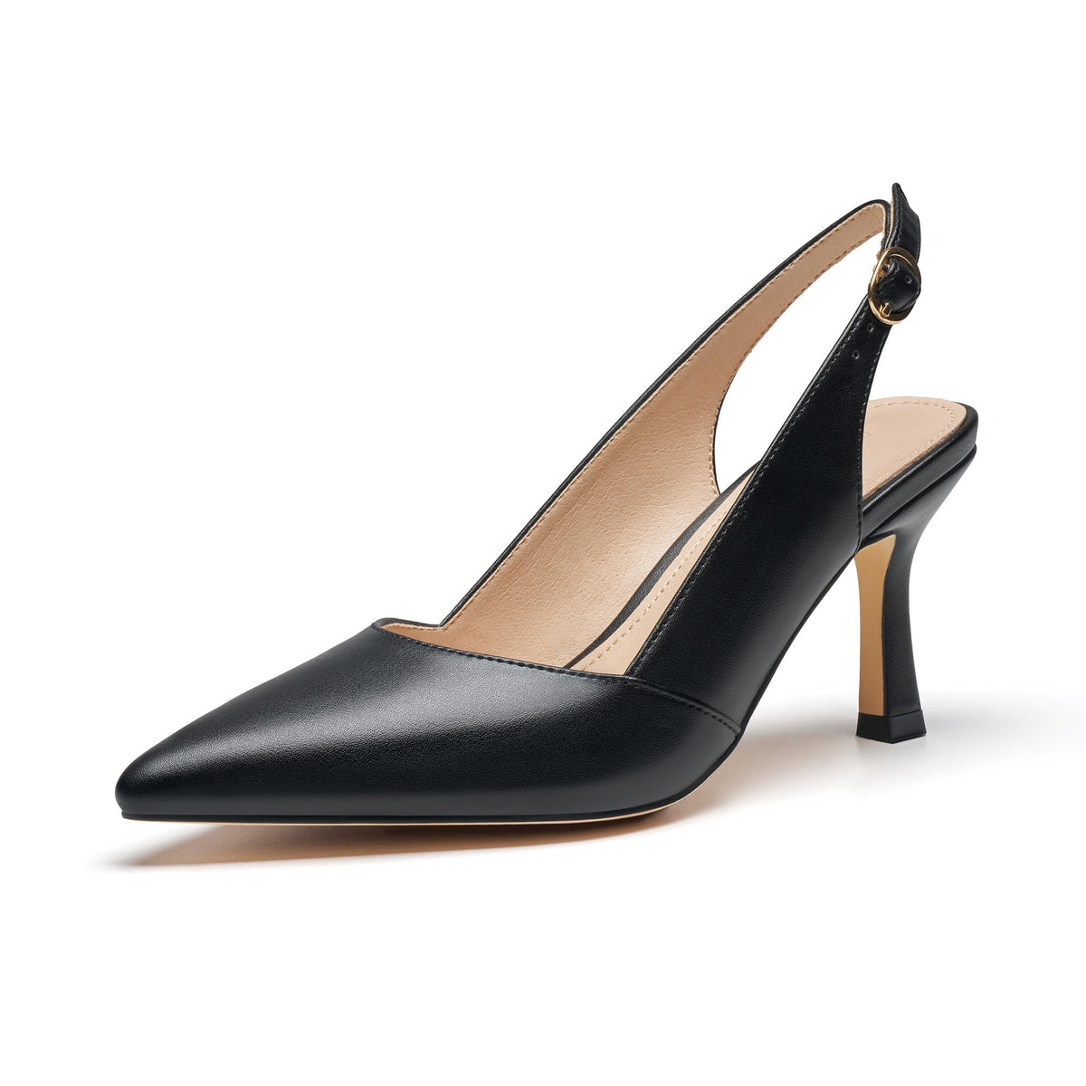 VICKI·VICKI Slingback Kitten Heels for Women Pointed Closed Toe Heels Dressy Pumps Shoes for Wedding Office Party