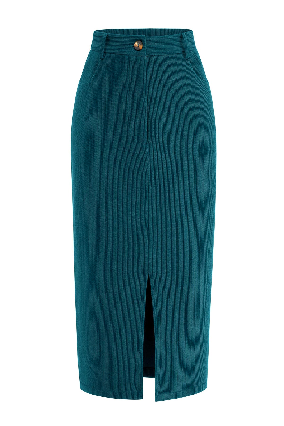 PRETTYGARDEN Corduroy Pencil Skirt Women Fall Fashion Midi Skirts Dressy