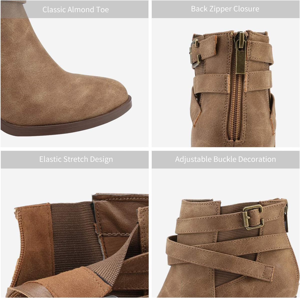 DREAM PAIRS Women's Chunky High Heel Ankle Booties Shoes