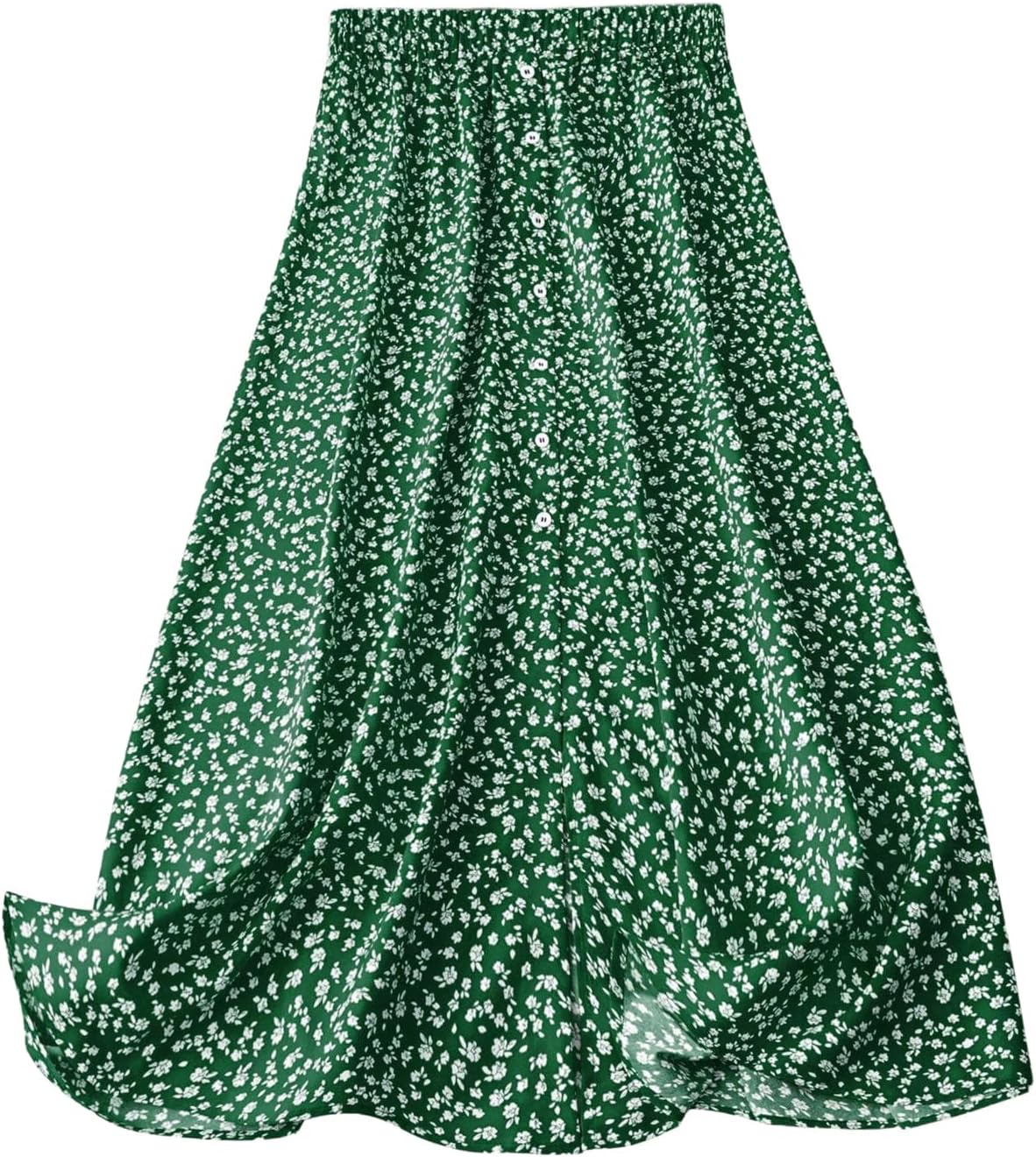 GORGLITTER Women's Plus Size Skirts for Curvy Floral Midi Maxi Skirts
