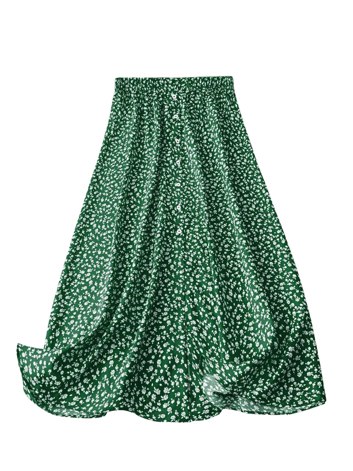 GORGLITTER Women's Plus Size Skirts for Curvy Floral Midi Maxi Skirts