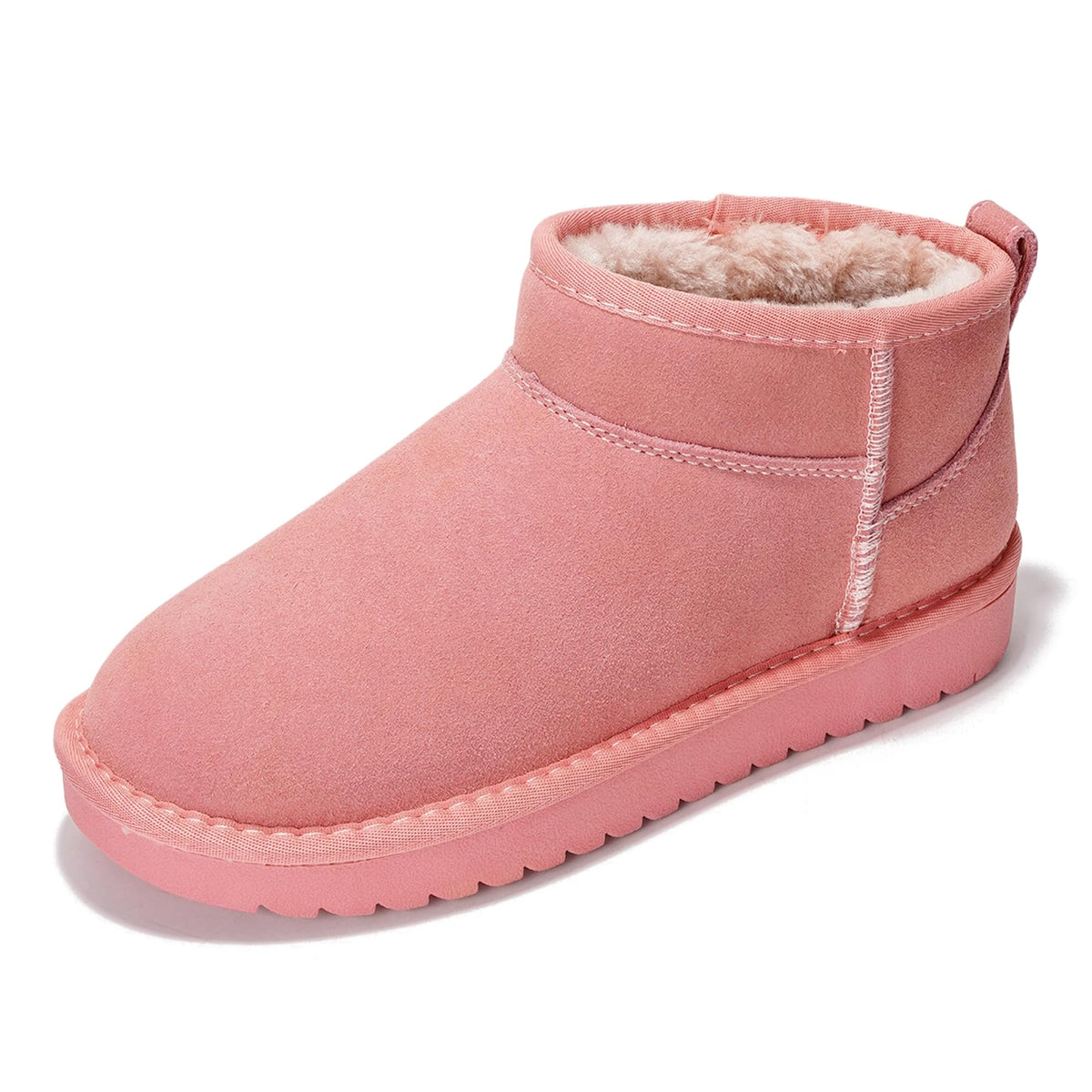 100% Genuine Leather Womens Boots Fur-Lined Booties Ankle Boots for Women