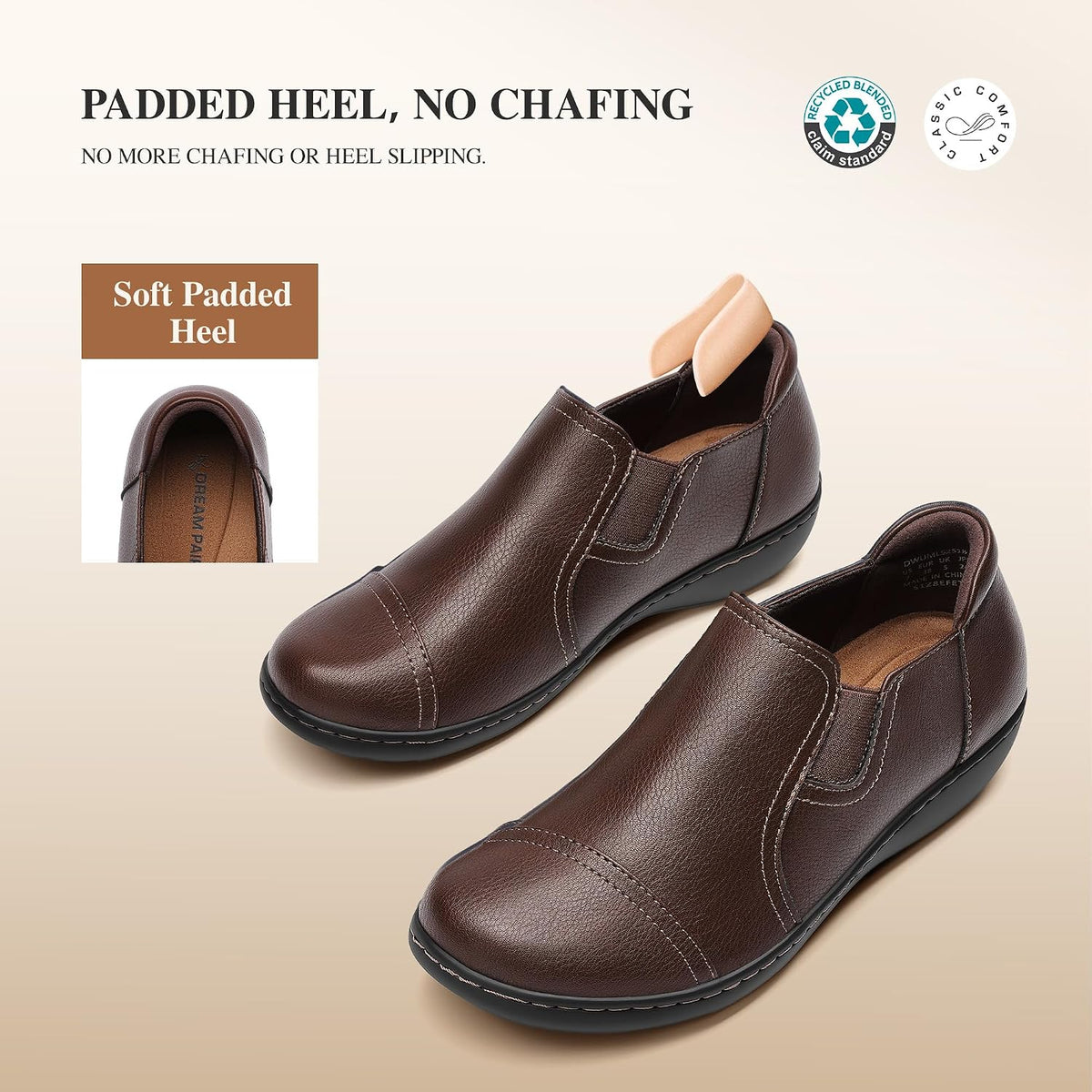 DREAM PAIRS Women's Loafers Comfort Arch Support Work Shoes