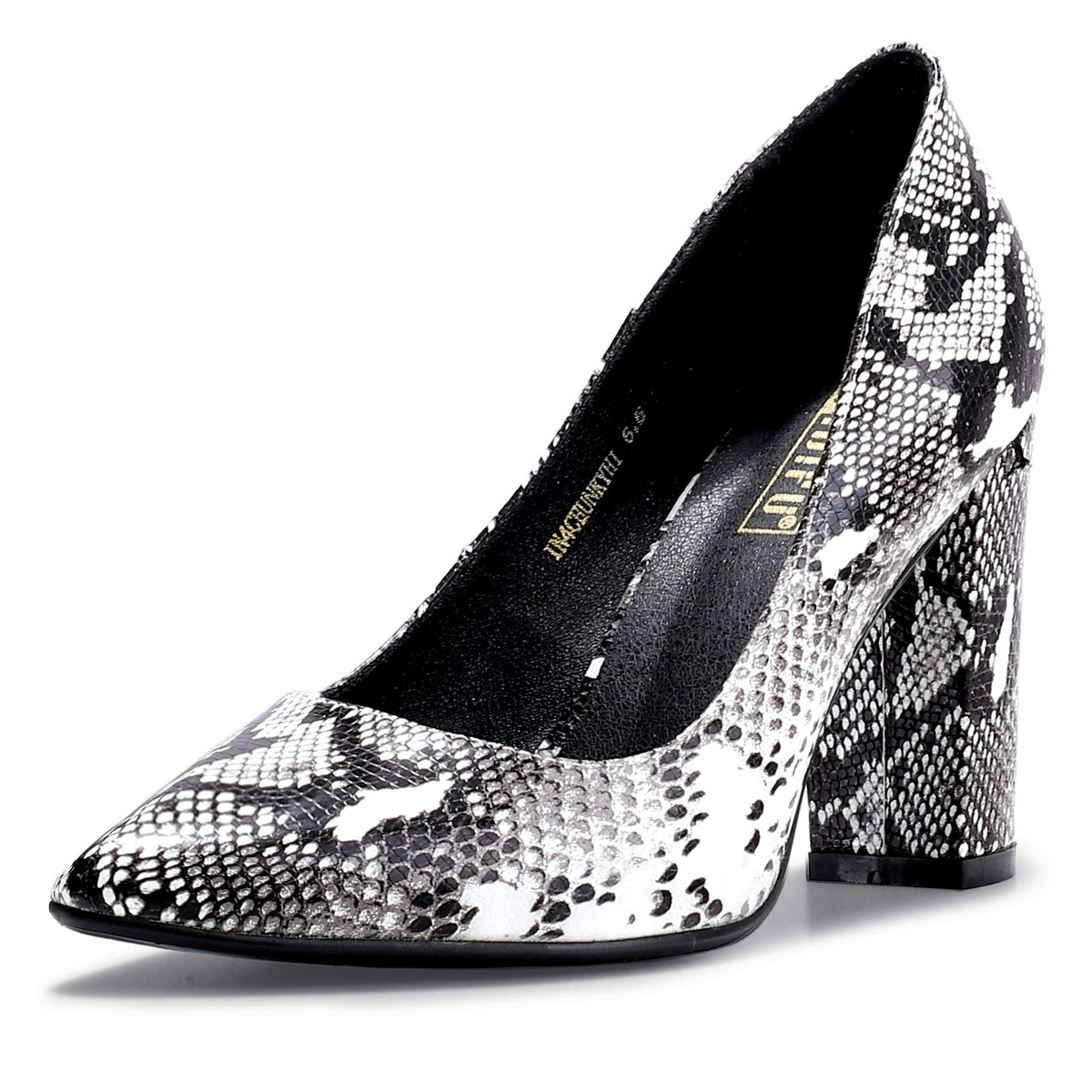 IDIFU Women's IN4 Chunky High Heels Closed Pointed Toe Pumps