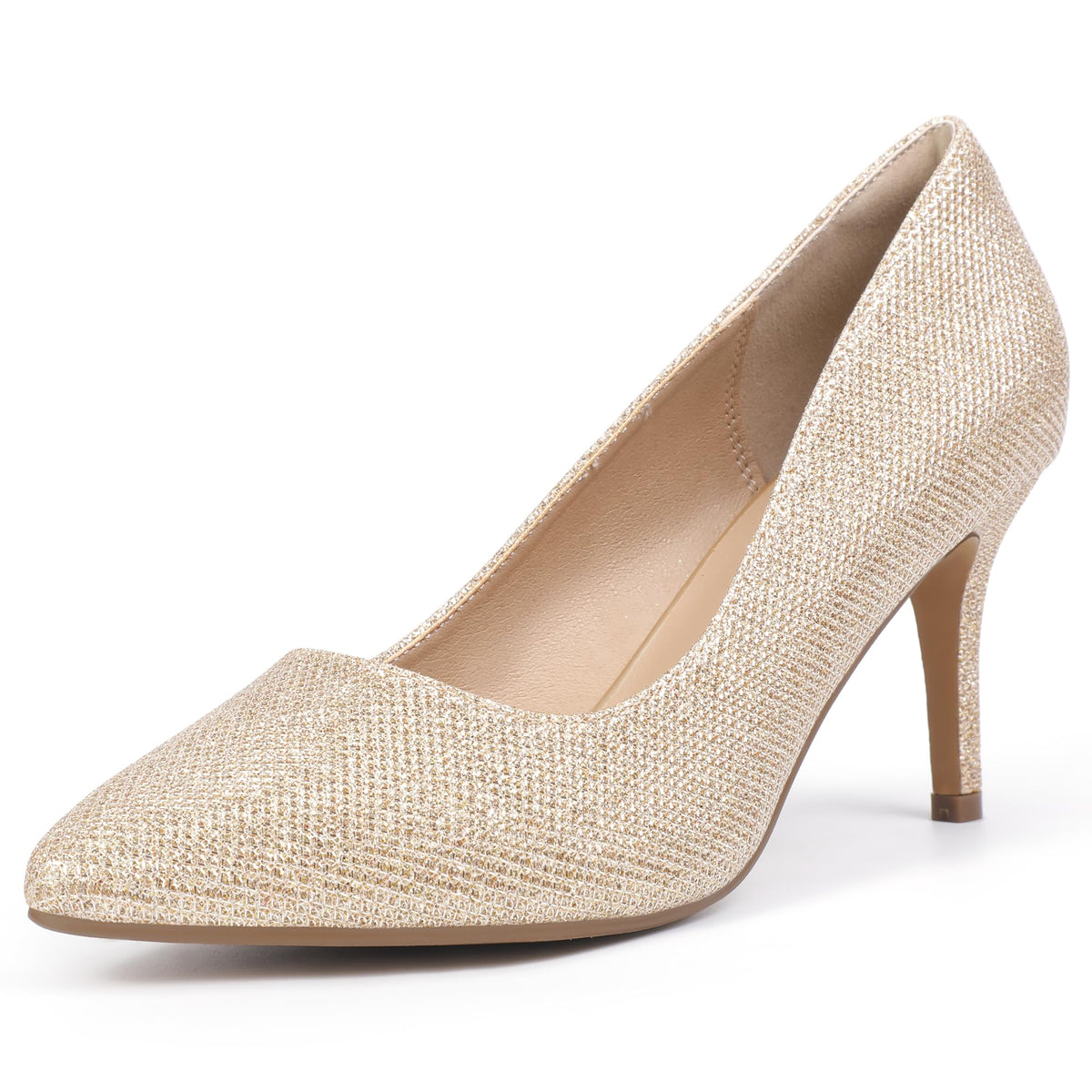 IDIFU High Closed Toe Heels Women's Pumps Pointed Stiletto Dress Shoes