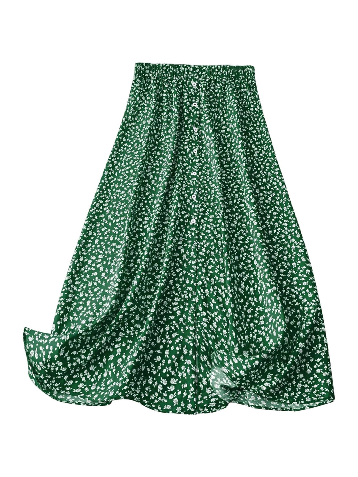 GORGLITTER Women's Plus Size Skirts for Curvy Floral Midi Maxi Skirts