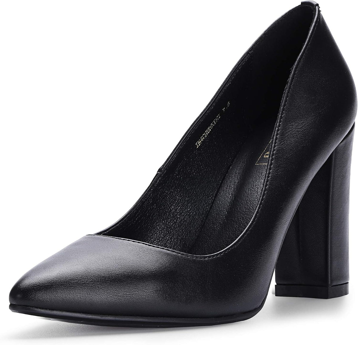 IDIFU Women's IN4 Chunky High Heels Closed Pointed Toe Pumps