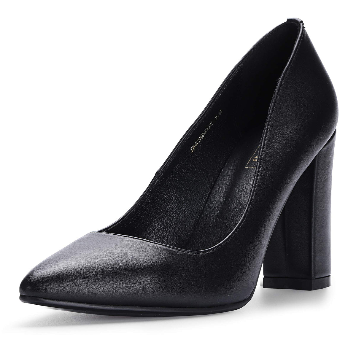 IDIFU Women's IN4 Chunky High Heels Closed Pointed Toe Pumps