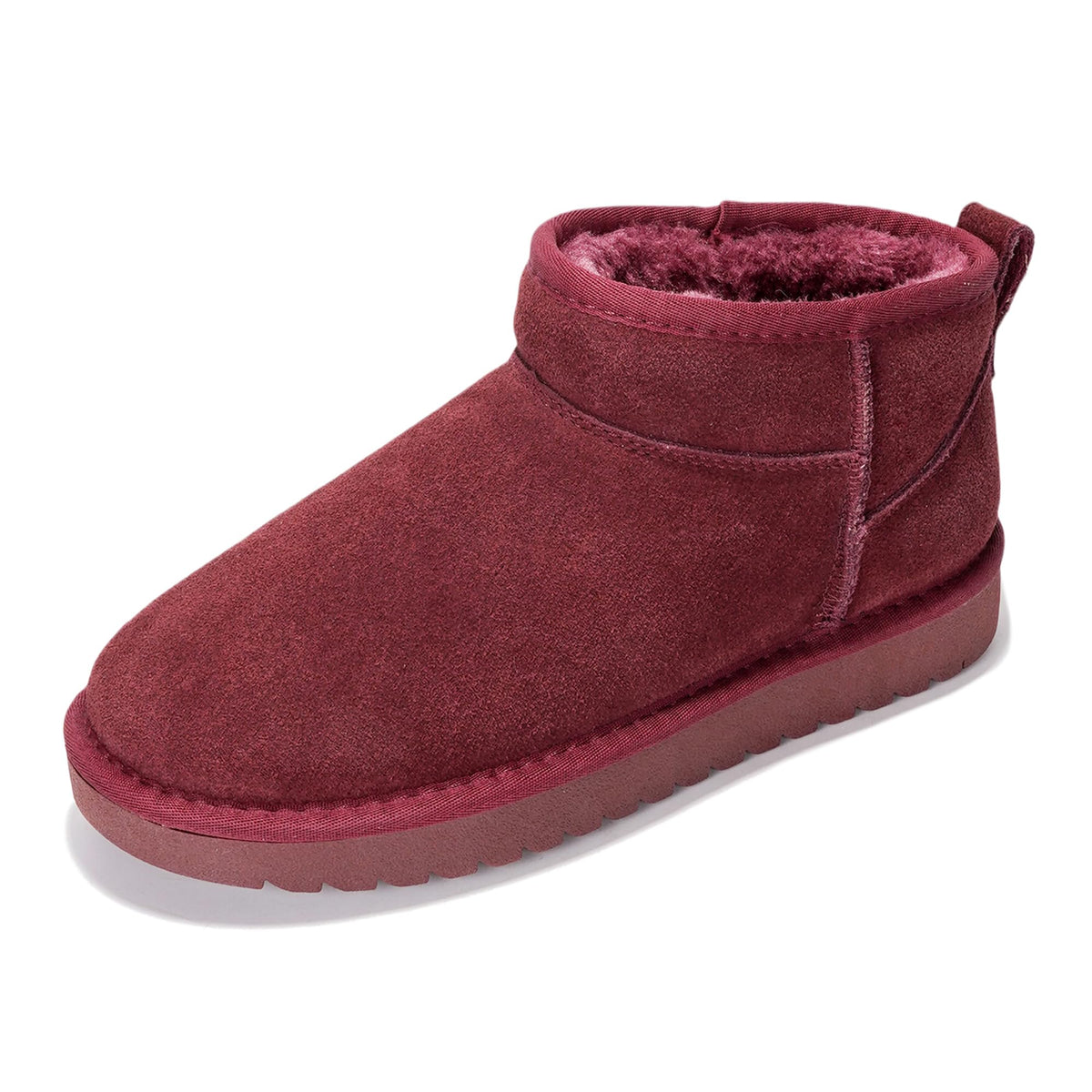 100% Genuine Leather Womens Boots Fur-Lined Booties Ankle Boots for Women