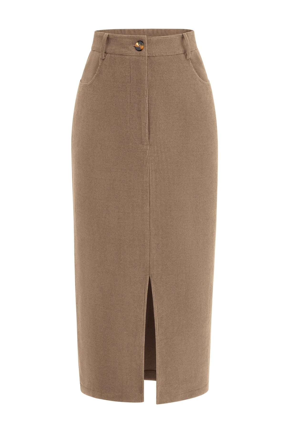 PRETTYGARDEN Corduroy Pencil Skirt Women Fall Fashion Midi Skirts Dressy