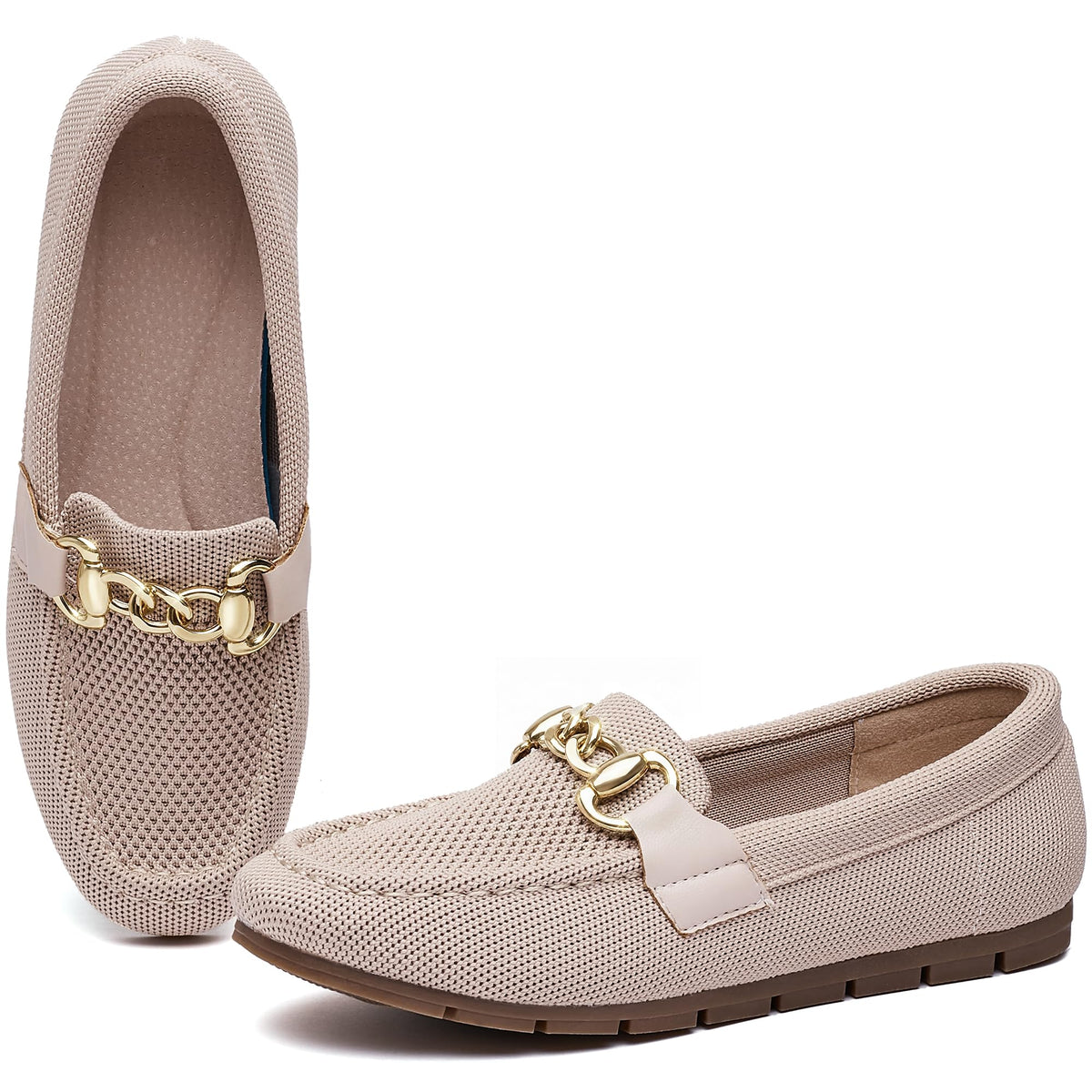 ABEJOJO Women's Loafer Shoes, Comfortable Slip on Casual Flat Penny Shoes for Walking, Driving, Dressy