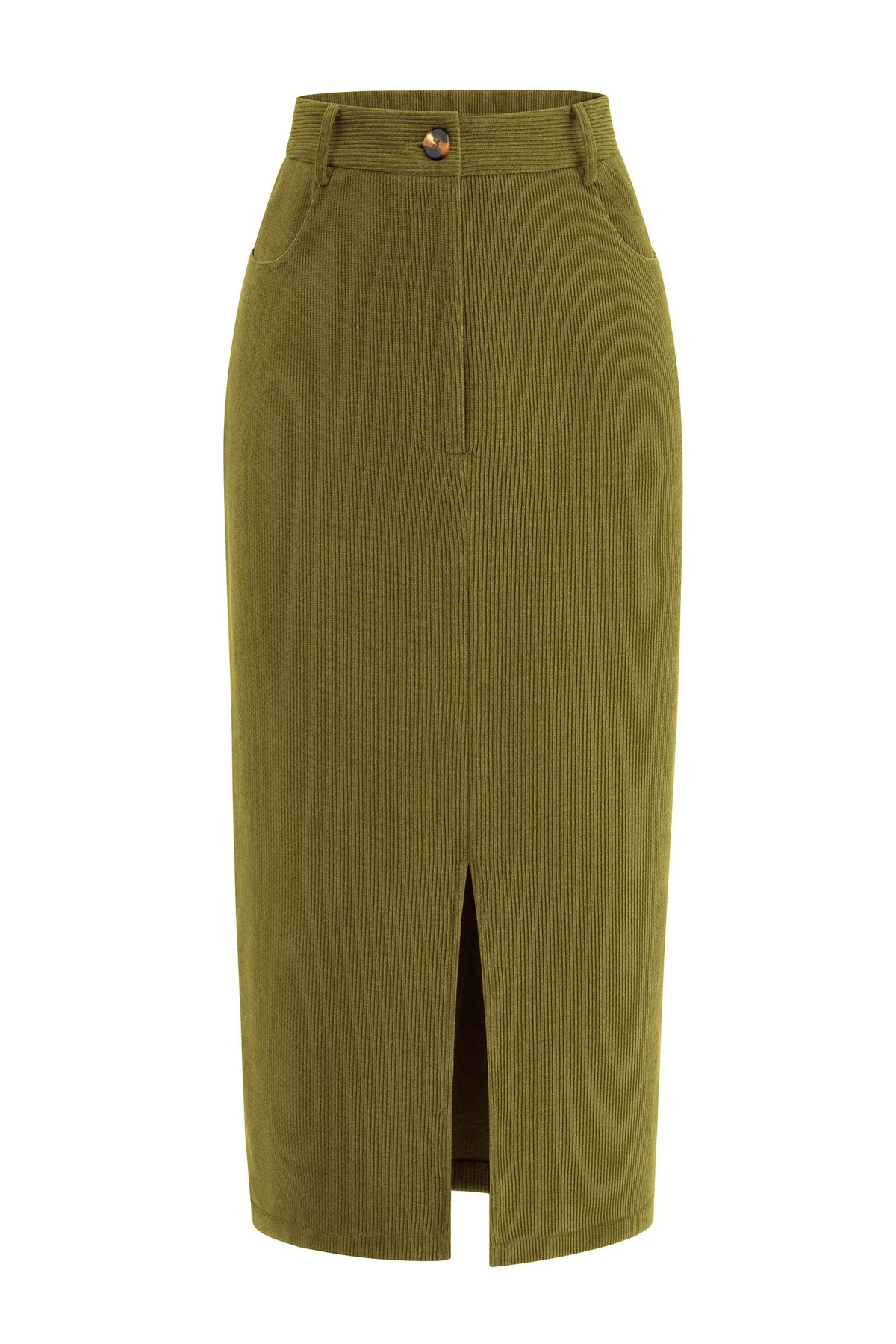 PRETTYGARDEN Corduroy Pencil Skirt Women Fall Fashion Midi Skirts Dressy