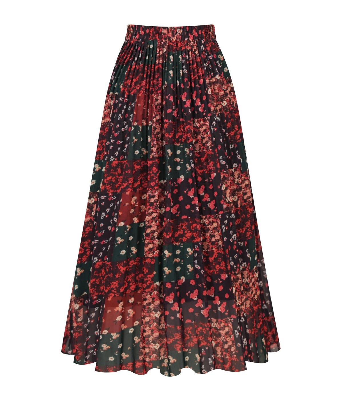 Kingfancy Women's Pleated Skirt A-Line Midi Skirts