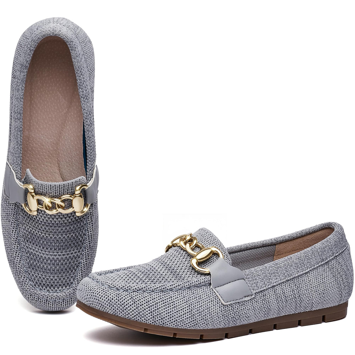 ABEJOJO Women's Loafer Shoes, Comfortable Slip on Casual Flat Penny Shoes for Walking, Driving, Dressy