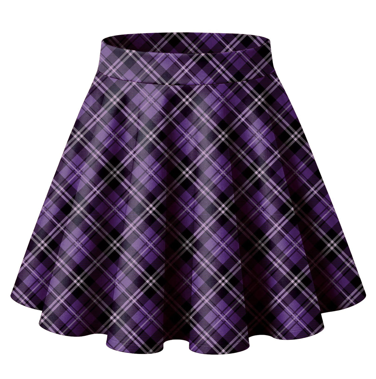 HOTOUCH Women's Skirt Casual Mini Skater Skirt Stretchy High Waist Flared Pleated A Line Basic Versatile Skirt