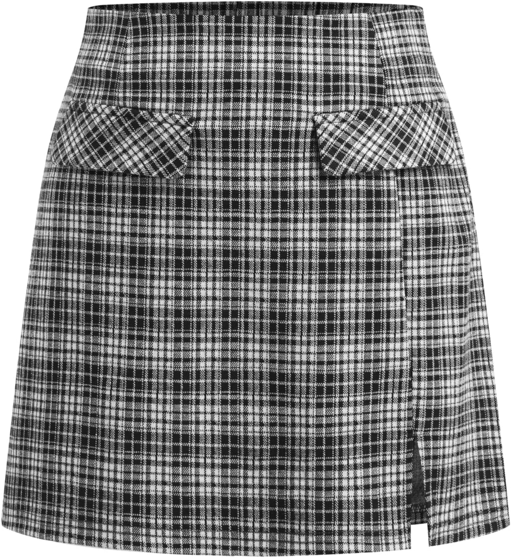 CIDER Mini Skirt High Waist Split Party Basic A Line Skirt