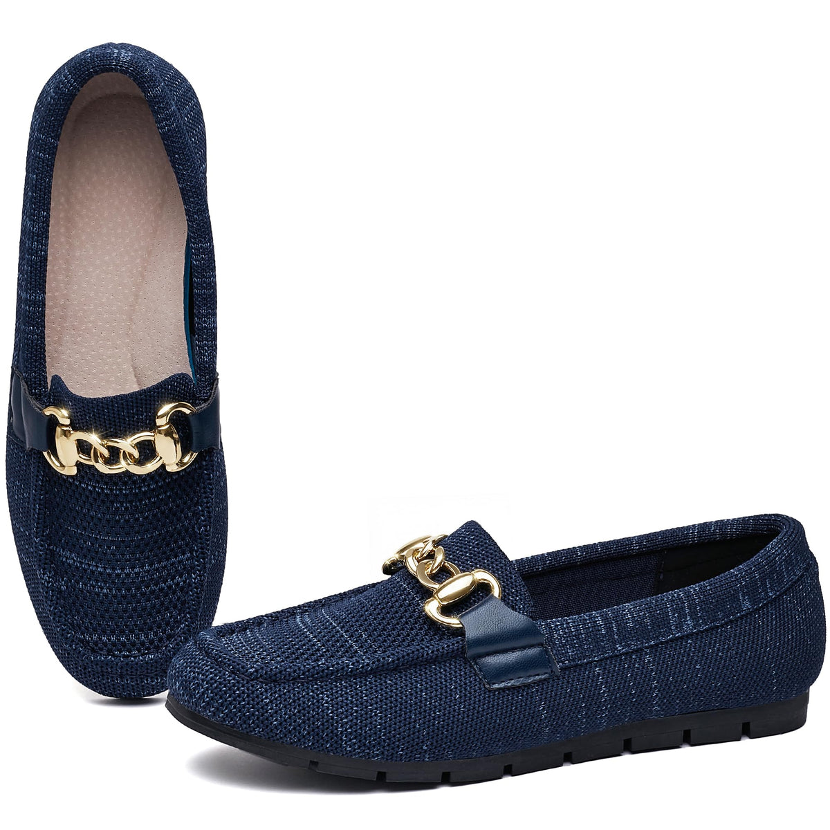 ABEJOJO Women's Loafer Shoes, Comfortable Slip on Casual Flat Penny Shoes for Walking, Driving, Dressy