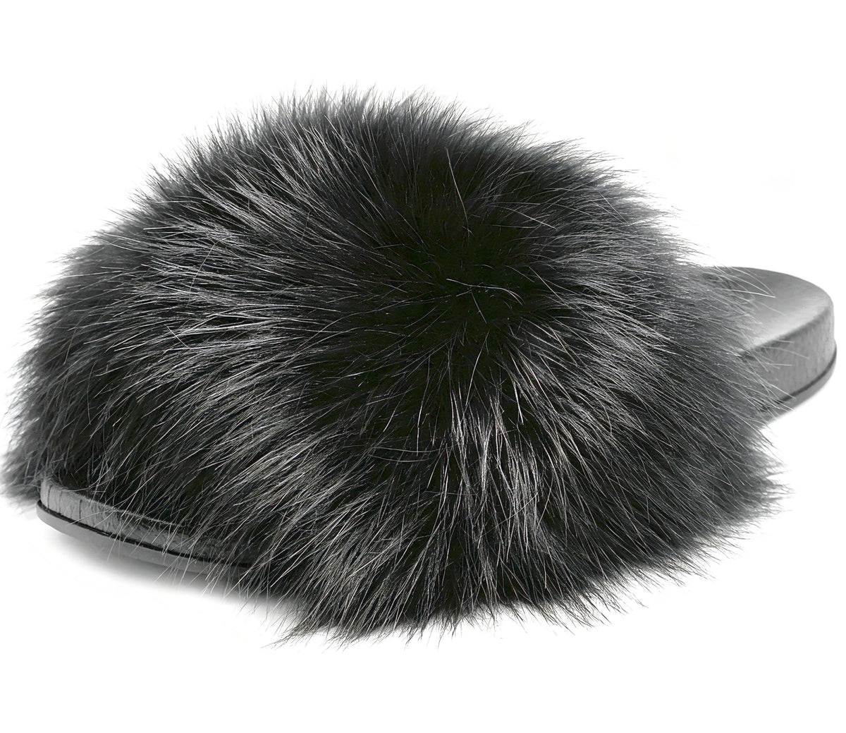 Faux Fur Slides for Women, Fuzzy Slippers Fluffy Sandals Furry House Shoes Indoor Outdoor