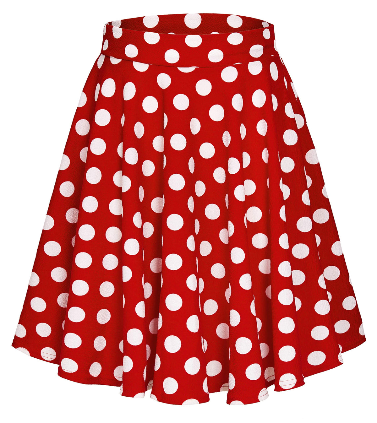 Urban CoCo Women's Basic Midi Skirt Versatile Stretchy Flared Casual High Waisted Skirt