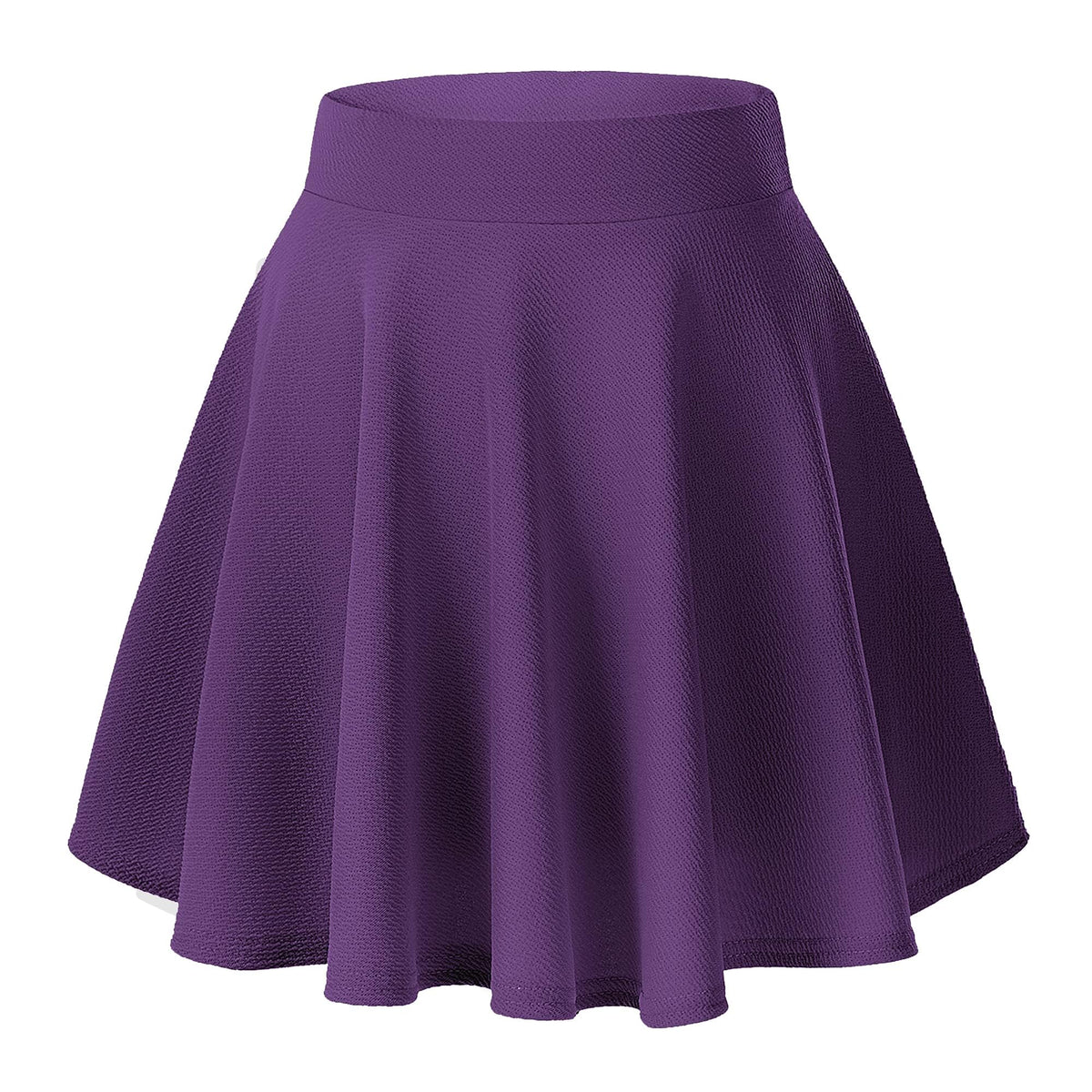 Urban CoCo Women's Basic Versatile Stretchy Flared Casual Mini Skater Skirt
