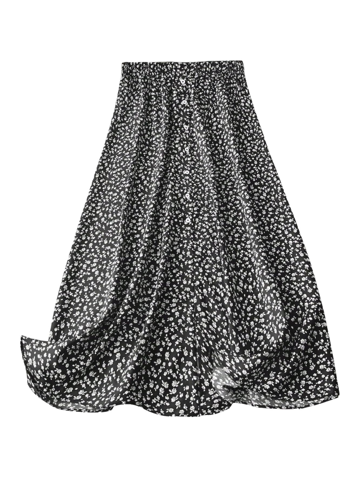 GORGLITTER Women's Plus Size Skirts for Curvy Floral Midi Maxi Skirts