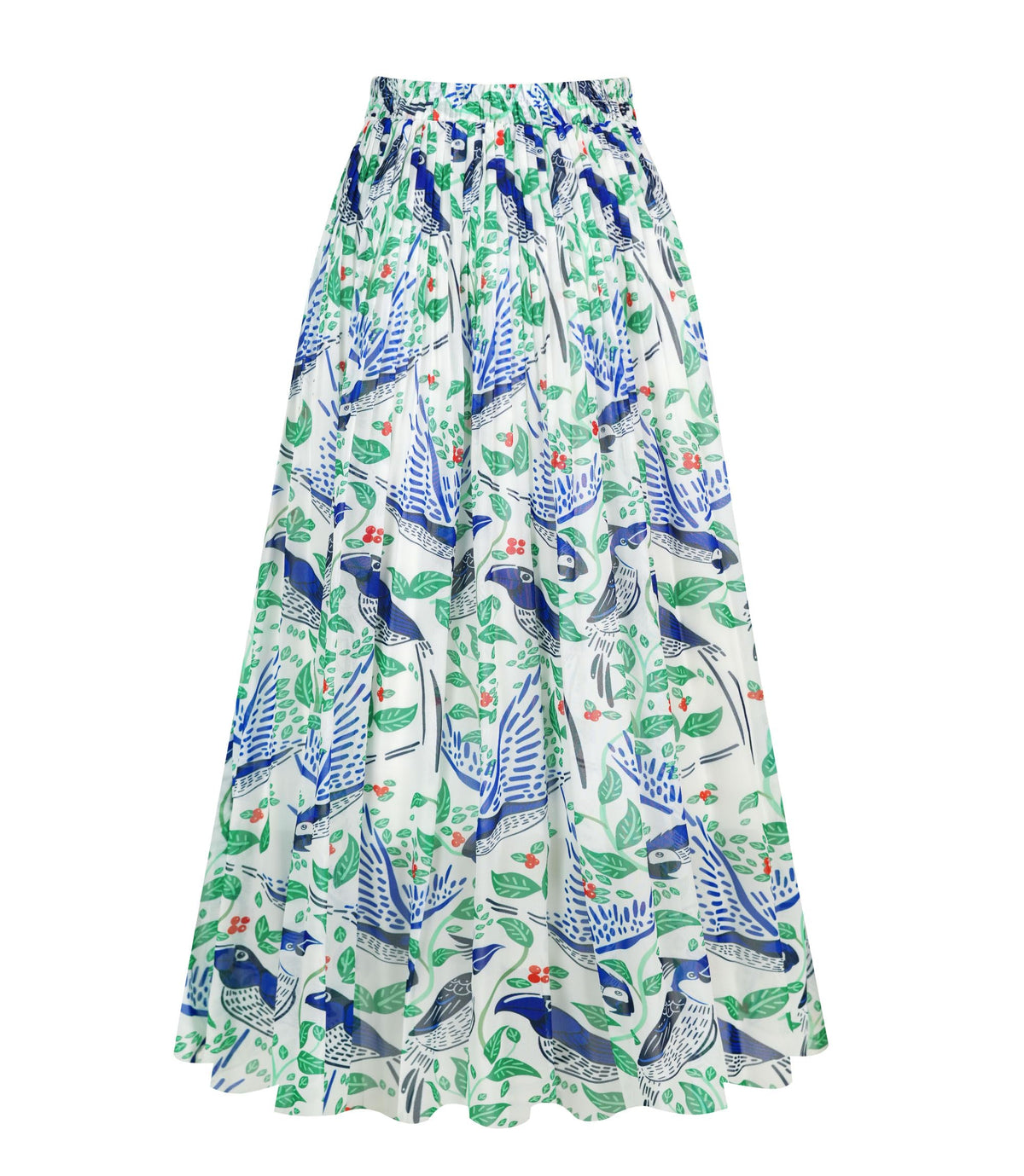Kingfancy Women's Pleated Skirt A-Line Midi Skirts