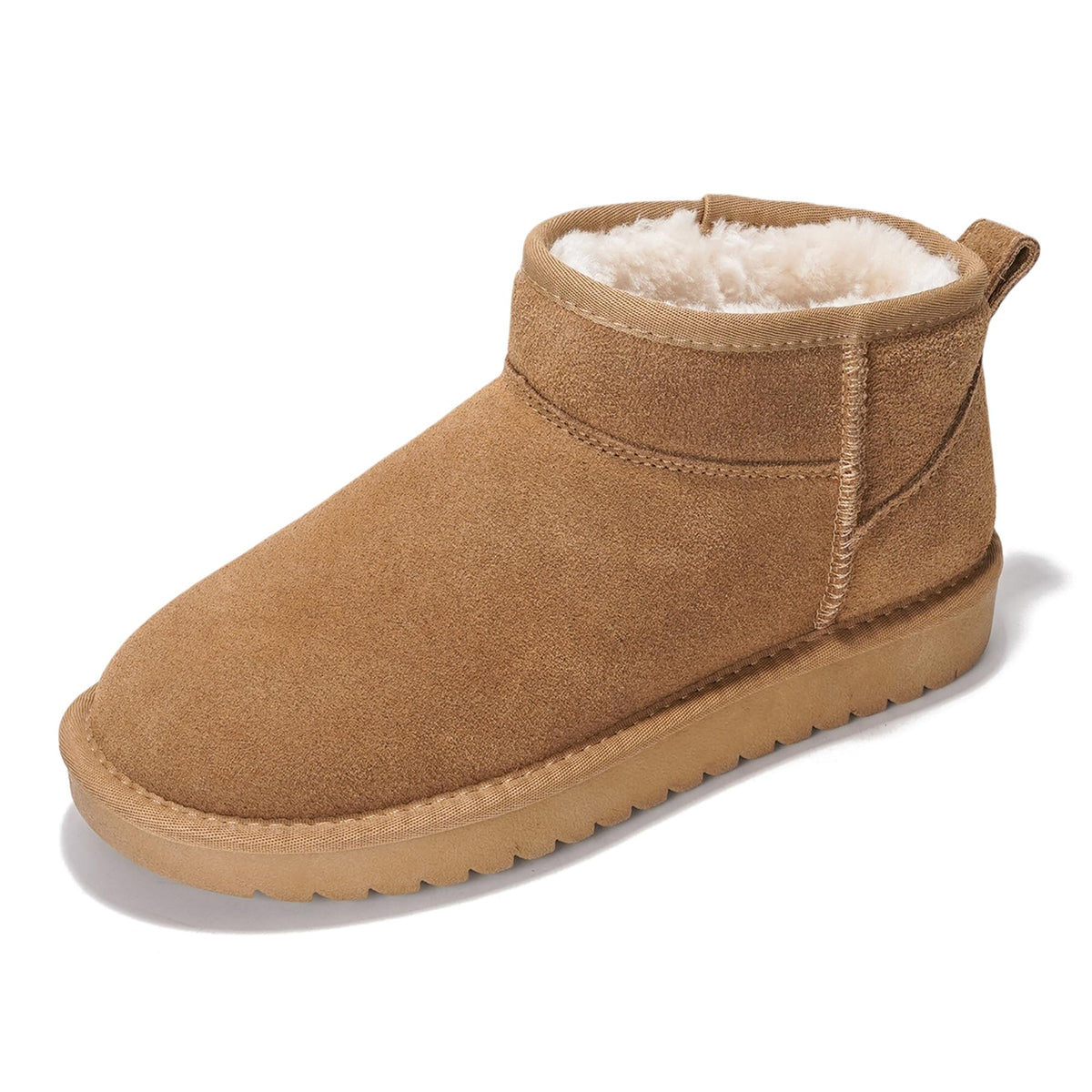 100% Genuine Leather Womens Boots Fur-Lined Booties Ankle Boots for Women