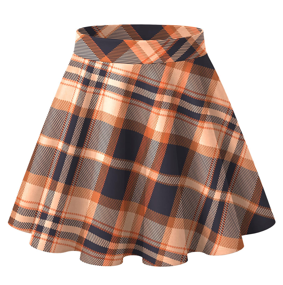 HOTOUCH Women's Skirt Casual Mini Skater Skirt Stretchy High Waist Flared Pleated A Line Basic Versatile Skirt