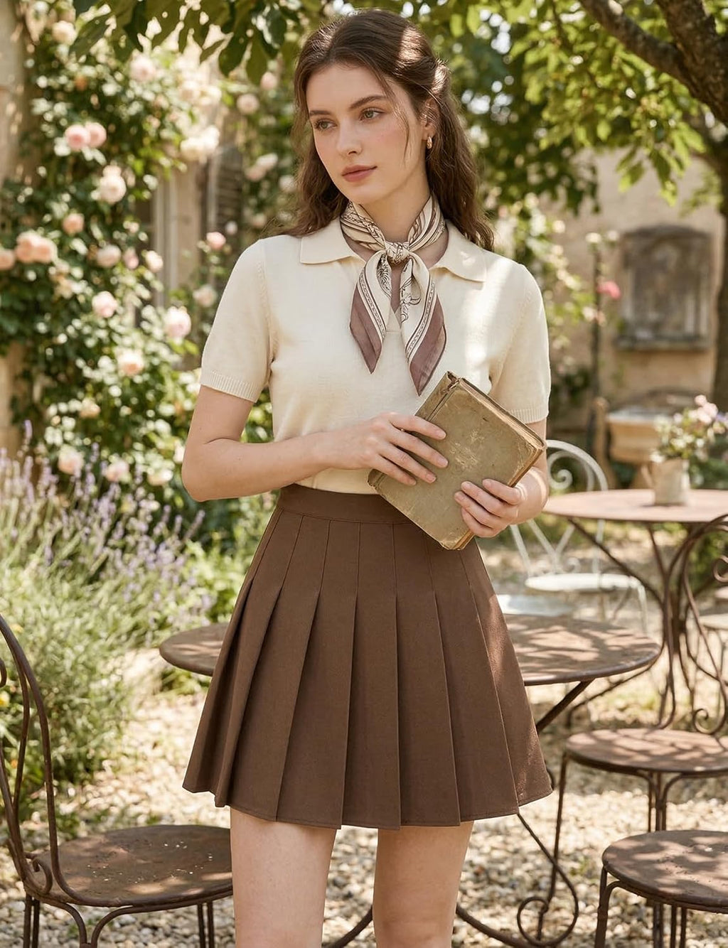 DRESS NICES Women Pleated Skirt A-Line Short Mini Basic Skirt School Uniform Cheerleader Skirts Skater Skirt