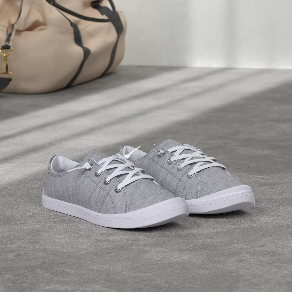 Women's Slip-On Canvas Sneakers, Low Top Walking Shoes