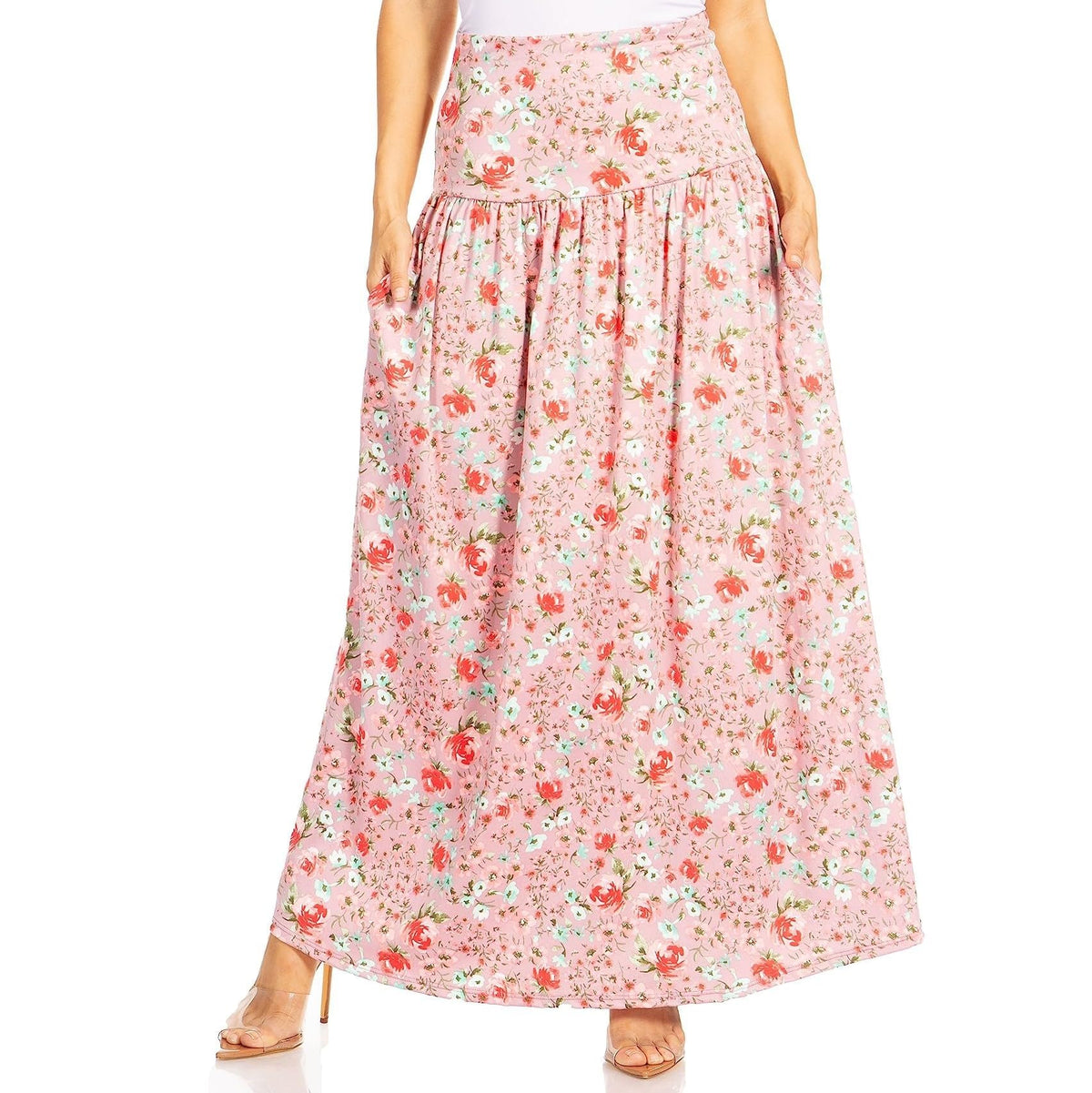 Simlu Maxi Skirts for Women Ankle Length Skirt Casual Long Skirt High Waisted Maxi Skirt Reg and Plus Size Skirt Long Skirt
