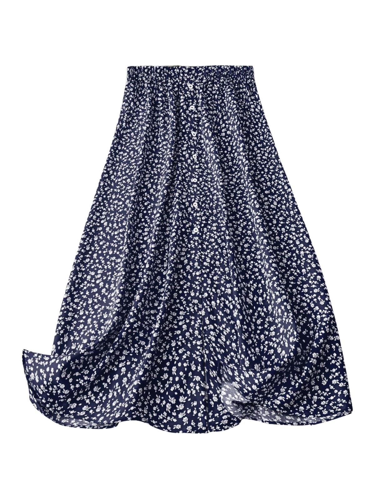 GORGLITTER Women's Plus Size Skirts for Curvy Floral Midi Maxi Skirts