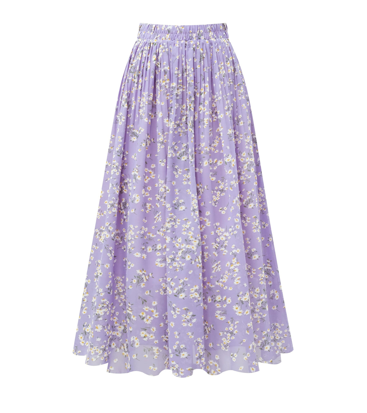 Kingfancy Women's Pleated Skirt A-Line Midi Skirts