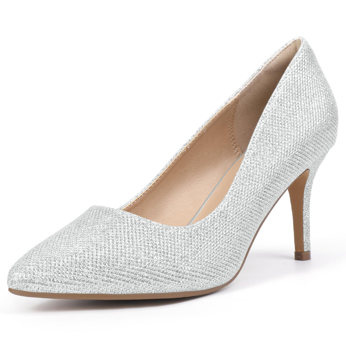 IDIFU High Closed Toe Heels Women's Pumps Pointed Stiletto Dress Shoes