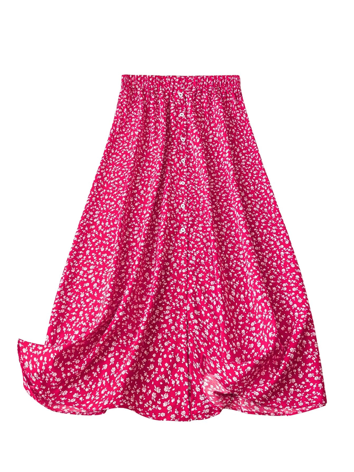GORGLITTER Women's Plus Size Skirts for Curvy Floral Midi Maxi Skirts
