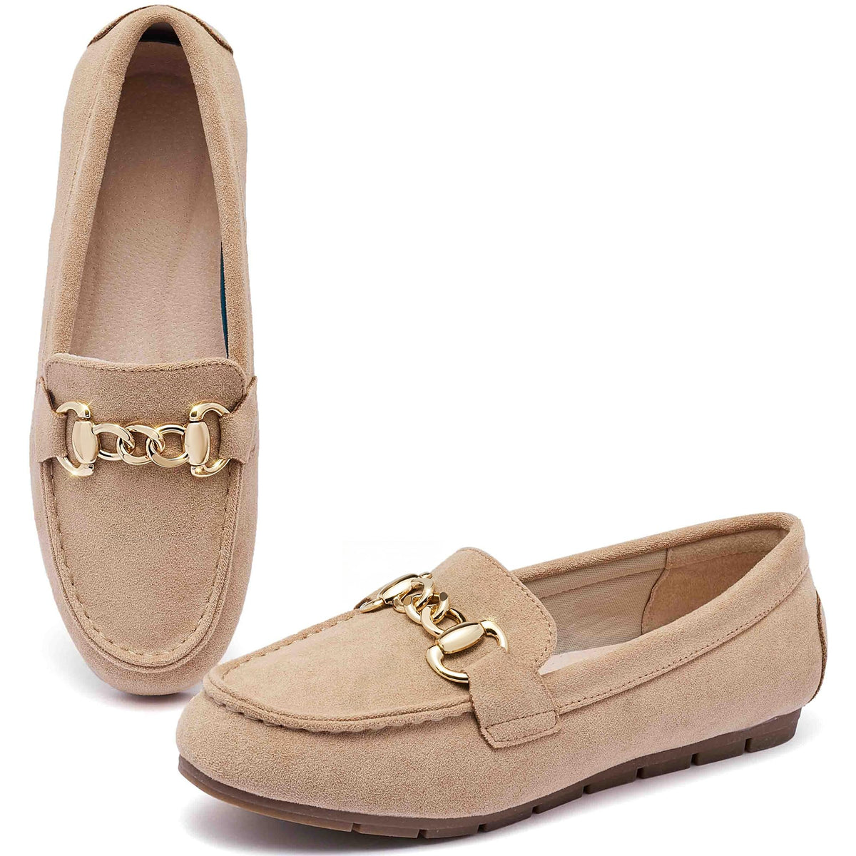 ABEJOJO Women's Loafer Shoes, Comfortable Slip on Casual Flat Penny Shoes for Walking, Driving, Dressy