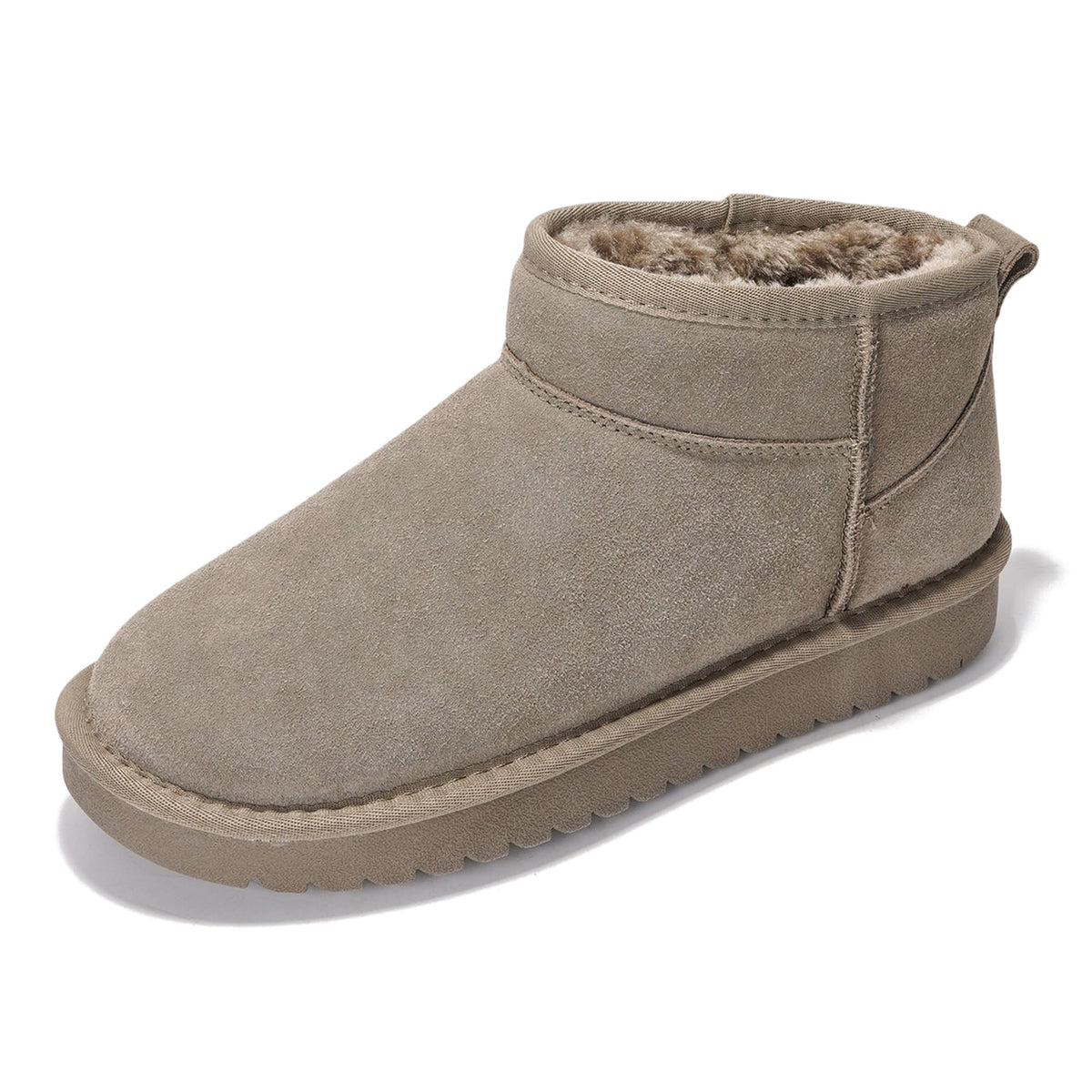 100% Genuine Leather Womens Boots Fur-Lined Booties Ankle Boots for Women