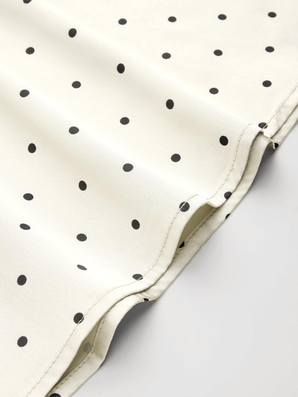 CIDER Womens Satin Mid Rise Polka Dot Flared Maxi Skirt