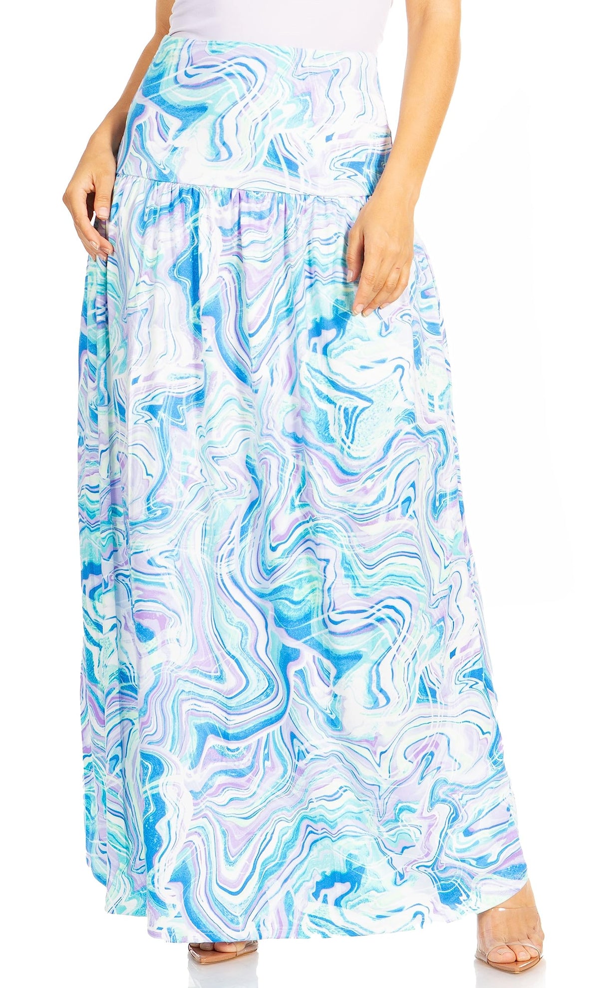 Simlu Maxi Skirts for Women Ankle Length Skirt Casual Long Skirt High Waisted Maxi Skirt Reg and Plus Size Skirt Long Skirt
