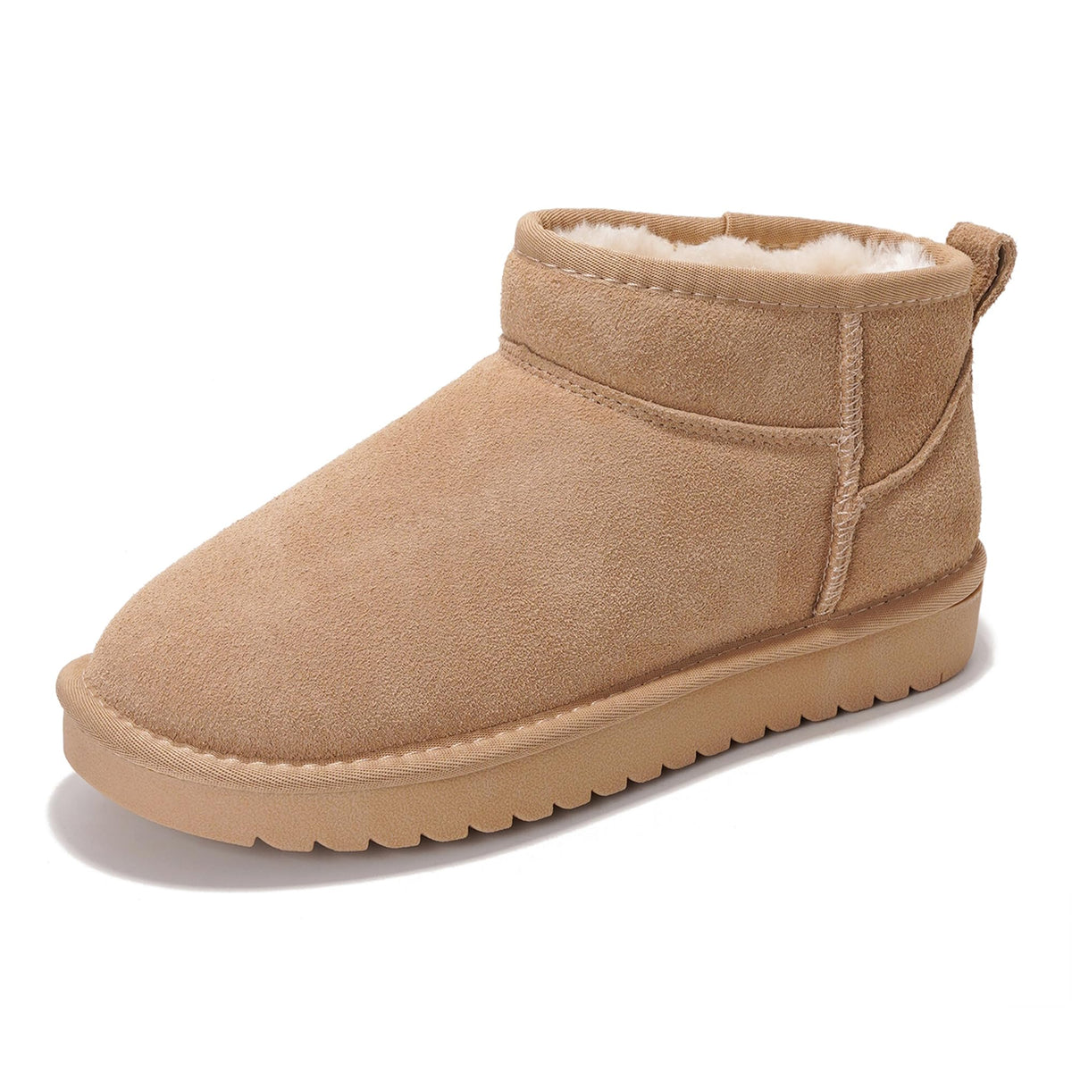 100% Genuine Leather Womens Boots Fur-Lined Booties Ankle Boots for Women