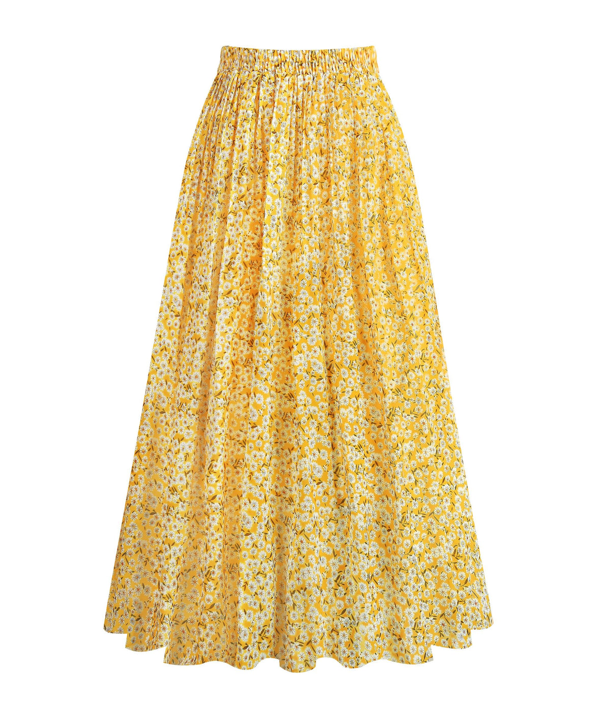 Kingfancy Women's Pleated Skirt A-Line Midi Skirts
