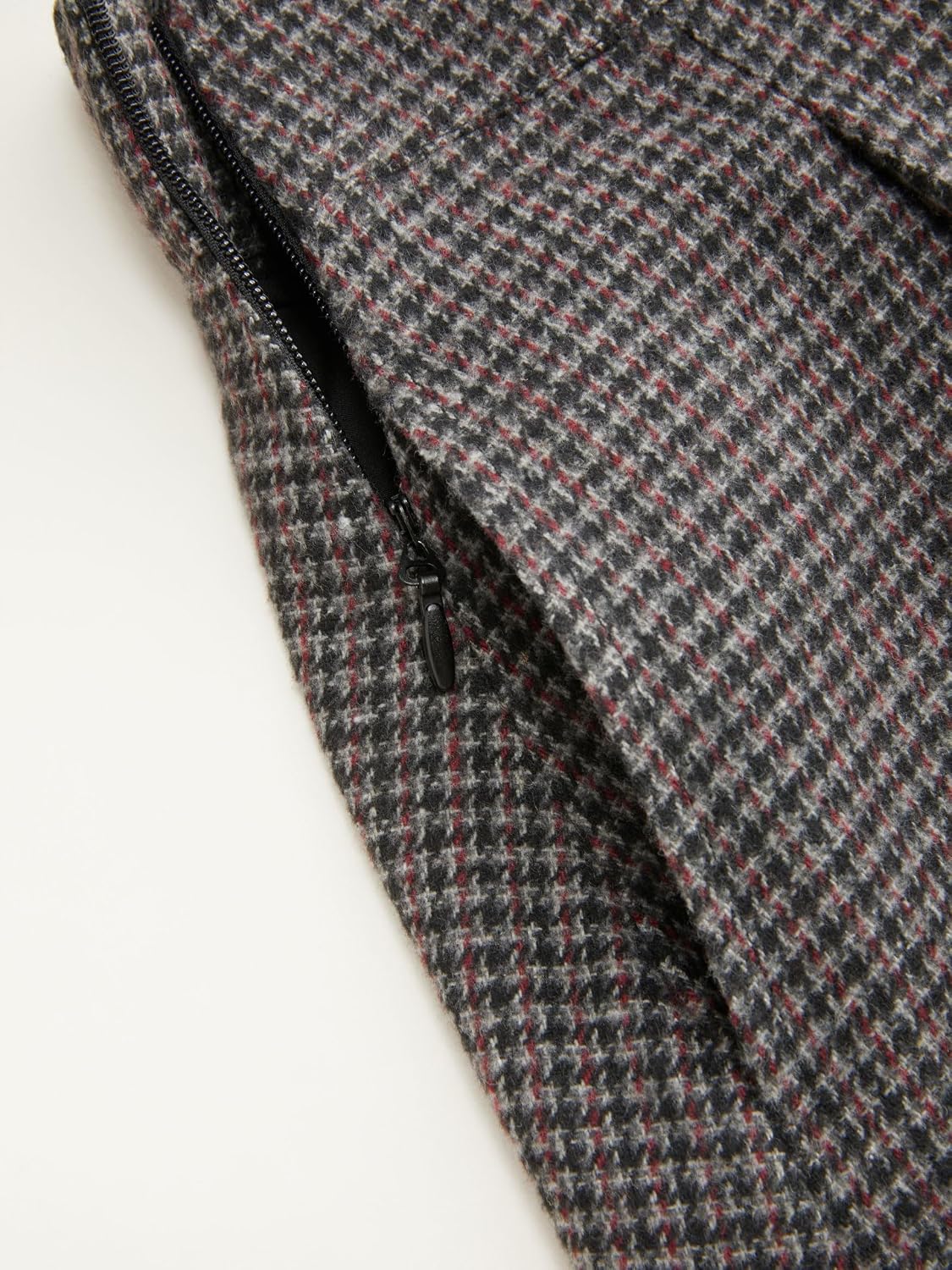 CIDER Plaid Pleated Midi Skirt with Pockets Office Fall Skirt